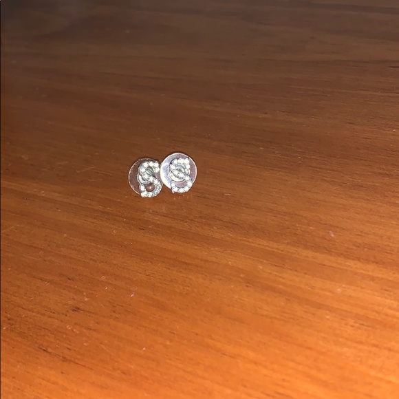 Diamond “S” Earrings - Picture 3 of 6